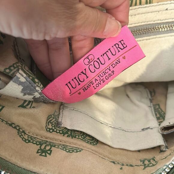Juicy Couture Couturists vintage green pink tote bag - Picture 7 of 8